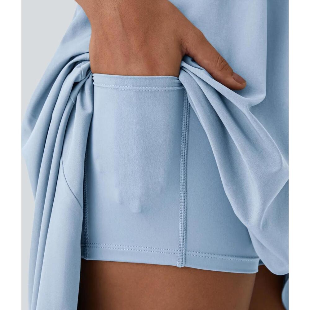 HALARA Sky Blue Asymmetrical High-Low Dress - Picture 8 of 16